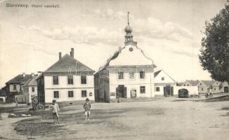 Borovany, Horní námestí / upper square, street view, Emil Cupita (EK)