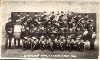 1935 Bábolna, Lovaszenekar csoportképe, photo (fl)