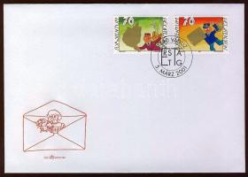 Üdvözlő bélyegek sor FDC, Greeting stamps set FDC, Grußmarken Satz FDC