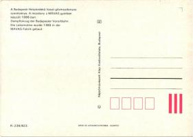 Budapest, Fogaskerekű és helyi érdekű vasút gőzmozdonyai - 3 db MODERN fekete-fehér képeslap / 3 mod...