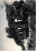 Budapest, Fogaskerekű és helyi érdekű vasút gőzmozdonyai - 3 db MODERN fekete-fehér képeslap / 3 mod...