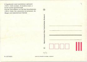 Budapest, Fogaskerekű és helyi érdekű vasút gőzmozdonyai - 3 db MODERN fekete-fehér képeslap / 3 mod...