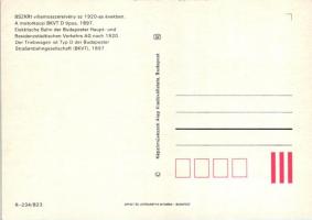 Budapest, villamosok - 2 db MODERN fekete-fehér képeslap / 2 modern postcards