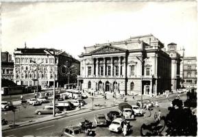 Budapest, Tanács körút, Blaha Lujza tér, Dunai látkép - 3 db MODERN fekete-fehér képeslap / 3 modern postcards