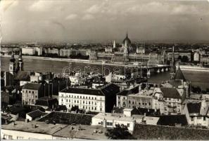 Budapest, Tanács körút, Blaha Lujza tér, Dunai látkép - 3 db MODERN fekete-fehér képeslap / 3 modern...