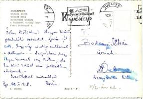 Budapest, Tanács körút, Blaha Lujza tér, Dunai látkép - 3 db MODERN fekete-fehér képeslap / 3 modern...