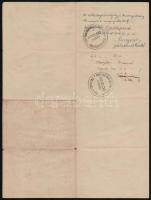 1945 Maglód, Marhalevél 500P okmánybélyeggel