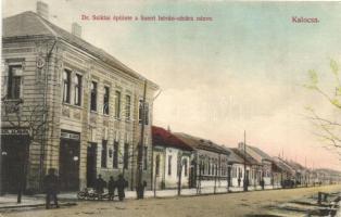 Kalocsa, Dr. Sziklai épülete a Szent István utcán, Hegyi Aladár üzlete. Jurcsó Antal kiadása