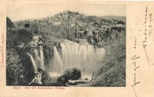 Jajce, Sitz der bosnischen Könige, J. Studnicka & Co. / waterfall (EK)