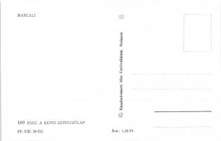 Marcali, Járásbíróság, Szovjet hősi emlék, áruház - 4 db MODERN fekete-fehér képeslap / 4 modern pos...