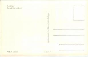 Marcali, Járásbíróság, Szovjet hősi emlék, áruház - 4 db MODERN fekete-fehér képeslap / 4 modern pos...