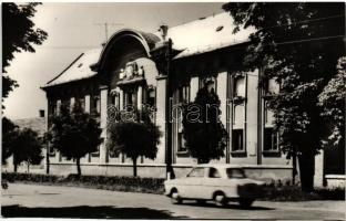 Marcali, Járásbíróság, Szovjet hősi emlék, áruház - 4 db MODERN fekete-fehér képeslap / 4 modern pos...