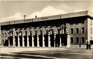 Miskolc, Egyetem, Széchenyi utca, postahivatal  - 4 db MODERN fekete-fehér képeslap / 4 modern postc...