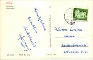 Miskolc, Egyetem, Széchenyi utca, postahivatal  - 4 db MODERN fekete-fehér képeslap / 4 modern postc...