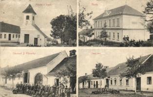 Javurka (Holice), Náves s kapli, Skola, Obchod J. Pitrochy, Hostinec / square with chapel, J. Pitrochs shop, inn, school, Fotograf O. Knoll (EK)