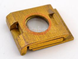Összecsukható réz bélyegnagyító, szép állapotban 3x3 cm
