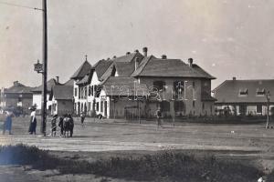 cca 1900 Budapest külvárosa BSZTL HÉVV  helyi érdekű vasút megállóhelye. Pontos helyszín azonosításr...