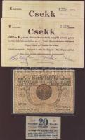 1918-1920. 16db szükségpénz, benne Pécs, Esztergom, Miskolc, Pécs T:I,II,III