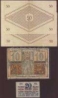 1918-1920. 16db szükségpénz, benne Pécs, Esztergom, Miskolc, Pécs T:I,II,III