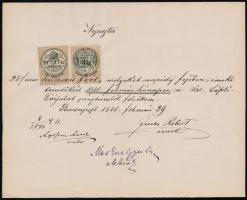 1868-1891 5 klf lerovású nyugta