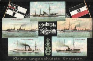 Die deutsche Kriegsflotte; SMS Kondor, SMS Geier, SMS Cormoran, SMS Falke, SMS Seeadler / Kaiserliche Marine, Kleine ungeschützte kreuzer / German Navy light cruisers