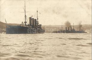 K.u.K. Kriegsmarine warships in Abbazia. Jelussich photo
