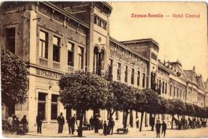 Zimony, Zemun, Semlin; Központi szálloda, Bernhard Kronstein üzlete / Hotel Central, shops (EK)