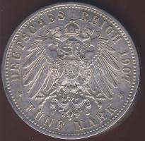Német Császárság/Poroszország 1907A 5M Ag T:2/3