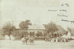 1901 Máslak, Masloc; Fő tér, nagyvendéglő és szálloda, utcakép / main square, street view, restaurant, hotel. photo (EK)