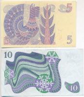 Svédország 1977. 5K + 1990. 10K T:III
Sweden 1977. 5 Kronor + 1990. 10 Kronor C:F