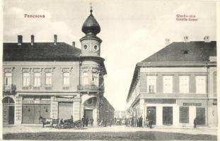 Pancsova, Pancevo; Gizella utca, Kovács Árpád és Michael Nemcsek üzlete, Mode Salon / street view with shops