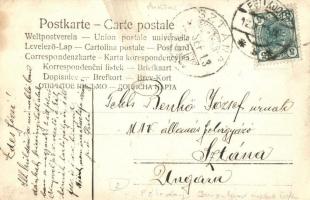 1905 Felixdorf, Bahnhof, Zur Erinnerung an der 75. Geburtstag Sr. Majestät / Railway station, railwa...