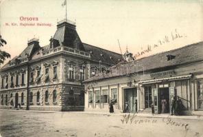 Orsova, MFTR hajóműhelye, Korona kápolna, Hajózási hatóság - 5 db régi képeslap / 5 pre-1945 postcards