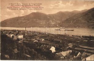 Orsova, MFTR hajóműhelye, Korona kápolna, Hajózási hatóság - 5 db régi képeslap / 5 pre-1945 postcar...