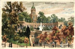 Wroclaw, Breslau; Liebichshöhe. 596 litho s: Kley