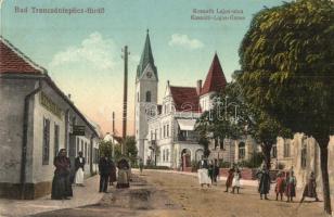 Trencsénteplic-fürdő, Bad Trencianske Teplice; Kossuth Lajos utca, vendéglő / street view, restaurant (EK)