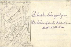 1930 Balatonföldvár, Holovits György étterme, fedett terasz. Putnoki Leánypolgári Balaton körüli kir...