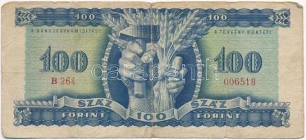 1946. 100Ft vízjeles papíron T:III  Hungary 1946. 100 Forints on watermarked paper, C:F 
Adamo F26