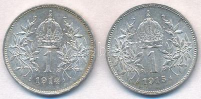 Ausztria 1914-1915. 1K Ag "Ferenc József" T:2
Austria 1914-1915. 1 Corona Ag "Franz ...