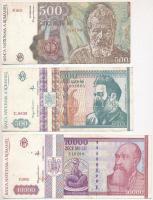 Románia 1941-2005. 9db-os bankjegy tétel T:II-,III
Romania 1941-2005. 9pcs of paper money C:VF,F