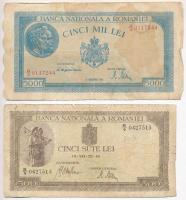Románia 1941-2005. 9db-os bankjegy tétel T:II-,III
Romania 1941-2005. 9pcs of paper money C:VF,F