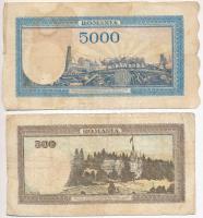 Románia 1941-2005. 9db-os bankjegy tétel T:II-,III
Romania 1941-2005. 9pcs of paper money C:VF,F