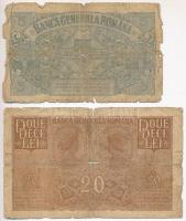 Románia / Német megszállás 1917. 5L + 1917. 20L T:IV
Romania / German occupation 1917. 5 Lei + 1917...