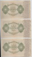 Németország / Weimari Köztársaság 1922. 10.000M (6x) sorszámkövetők T:I,I- Germany / Weimar Republic...