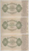 Németország / Weimari Köztársaság 1922. 10.000M (6x) sorszámkövetők T:I,I- Germany / Weimar Republic...