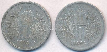 Ausztria 1894-1895. 1K Ag "Ferenc József" T:2-,3
Austria 1894-1895. 1 Corona Ag "Fra...