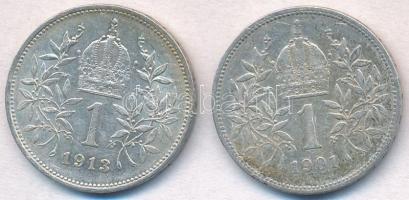 Ausztria 1901-1913. 1K Ag "Ferenc József" T:2,2-
Austria 1901-1913. 1 Corona Ag "Fra...