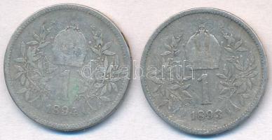 Ausztria 1893-1894. 1K Ag "Ferenc József" T:2-,3
Austria 1893-1894. 1 Corona Ag "Fra...