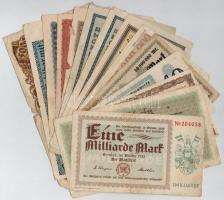 Németország / Weimar Köztársaság 1921-1923. 35db-os szükségpénz tétel T:II-III- Germany / Weimar Republic 1921-1923. 35pcs of banknotes C:VF-VG