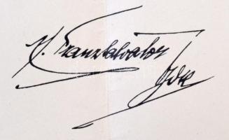 Ausztria 1915. "Vörös Kereszt Bronz Díszérme" kitüntetés adományozó oklevele Ferenc Salvat...